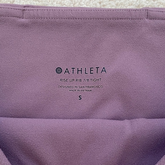 Athleta Black and Mauve Leggings 7/8 length - Picture 5 of 13